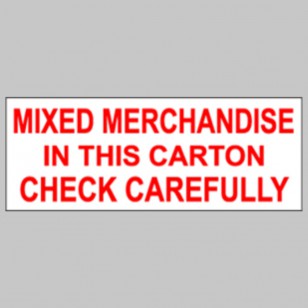 Mixed Merchandise Labels